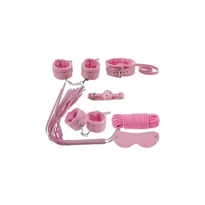 Nıghtlıght 8014 Fantezi 7li Kırbaç Ve Kelepçe Set