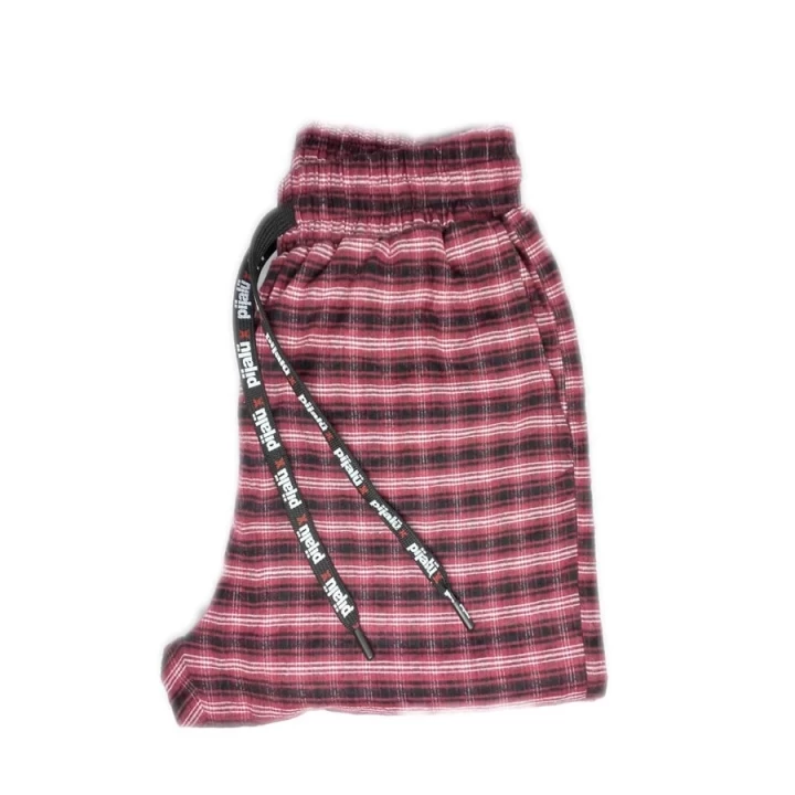 Pijalüx Erkek  Kareli Poplin Cepli Alt Pijama