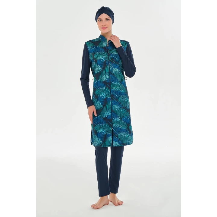 Rozamay 3301-p Vivien-battal Uzun Kollu Tesettür Mayo