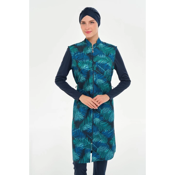 Rozamay 3301-p Vivien-battal Uzun Kollu Tesettür Mayo