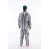 4007 Uzun Kol Çizgili Gaffur Erkek  Pijama Takım