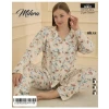 50801 Kadın Düğmeli Battal Pijama Takımı