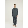 9221 Erkek Midi Yaka Pijama Takım