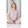 Alissa 6258 Kadın Fil Desenli Patlı Pijama Takımı