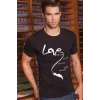 Berrak Erkek  Love Baskılı T Shirt 1037