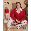 Boyraz 0144 Kadın Milan Battal Uzun Kol Pijama Takımı