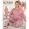 Boyraz 0149 Kadın Battal Uzun Kol Pijama Takımı