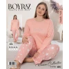 Boyraz 0284 Kadın Sandy Battal Uzun Kol Pijama Takımı