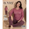 Boyraz 20688 Kadın Milan Uzun Kol Pijama Takımı