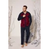 Erkek 8025 Erkek   V Yaka Boydan Düğmeli Pijama Takımı