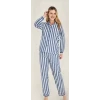 Freshness 4007 Kadın Uzun Kol Çizgili Gaffuriye Pijama Takımı