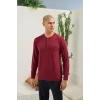 Kocabey 9220 Erkek Midi Yaka Uzun Kol Pijama Takım