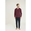Kocabey 9225 Erkek V.yaka Boydan Düğmeli Pijama Takım