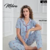 Mihra 90141 Kadın Boydan Düğmeli Pijama Takımı