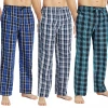 Pijalüx Erkek  Kareli Poplin Cepli Alt Pijama