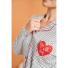 Pjs 28064 Kadın Düğmeli Pijama Takım