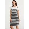Sementa 77482 Düğme Detaylı Çizgili Penye Elbise