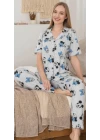 Alissa 6283 Kadın Mickey Mouselu Patlı Pijama Takımı