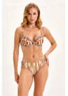 Argento 1290-2077 Kadın Drapeli Kaplı Bikini Takımı