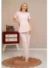 Ba-ha 4504 Dantel Sabahlıklı Lohusa Pijama Takımı