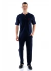 Ds Damat 02000 Kısa Kol 3lü Erkek  Pijama Takımı