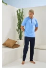 Erkek 2104 Erkek  Midi Yaka Pijama Takım