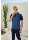 Erkek 2205 Erkek  Battal Midi Yaka Pijama Takım