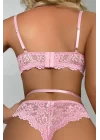 For Dreams 8465 Dantelli Kalp Aksesuar Detaylı Jartiyerli Büstiyer Çorap Takım