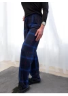 Freshness 801 Bayan Beli Lastikli Ekose Süet Tek Pijama Altı