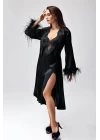 Freshness 9950-gs Saten Ortişli Gecelik Sabahlık Takım