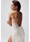Freshness 9950-gs Saten Ortişli Gecelik Sabahlık Takım