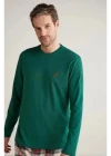 Nautıca M630 Erkek Uzun Kollu Ekoseli Pijama Takımı