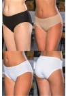 Pamuklu Yüksek Bel Slip Külot (karışık) Siyah-beyaz-ten (brf2966)