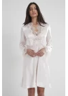 Pierre Cardin 6335 6lı Saten Gecelik Sabahlık Takım