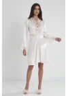 Pierre Cardin 6335 6lı Saten Gecelik Sabahlık Takım