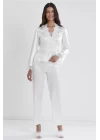 Pierre Cardin 6335 6lı Saten Gecelik Sabahlık Takım
