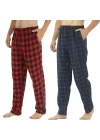 Pijalüx Erkek  Kareli Poplin Cepli Alt Pijama