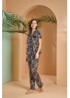 Pjs 27063 Kısa Kol Gömlek Yaka Patlı Pijama Takımı