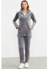 Sementa 76385 Kadife Dik Yaka Tunik Eşofman Takım