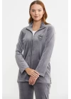 Sementa 76385 Kadife Dik Yaka Tunik Eşofman Takım