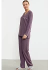 Sementa 76438 Yarım Düğmeli Cep Detaylı Pijama Takım