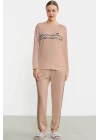 Sementa 76446 Leopar Çizgili Jogger Pijama Takım