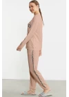 Sementa 76446 Leopar Çizgili Jogger Pijama Takım