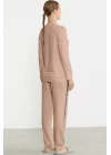 Sementa 76446 Leopar Çizgili Jogger Pijama Takım
