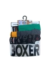 Star 105 Desenli Jakar Erkek  3lü Kemer Boxer