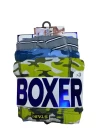 Star 106 Desenli Pamuklu Kemer Likralı 3lü Boxer