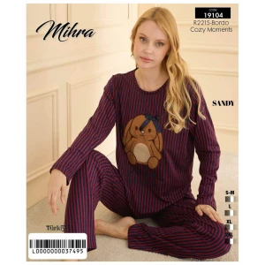 19104 Kadın Uzun Kol Pijama Takımı