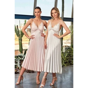 7115 Bayan Uzun Saten Gecelik