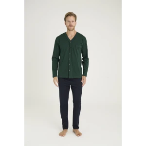 9134 Erkek V Yaka Boydan Düğmeli Pijama Takımı