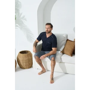 9454 Erkek  V Yaka Kısa Kol Kapri Takım